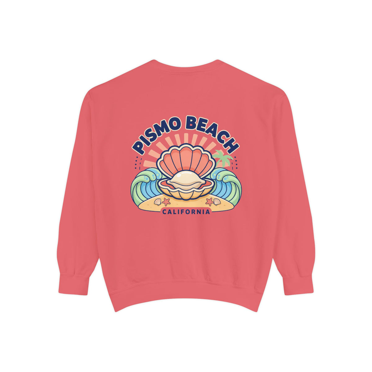 Pismo Beach California Clam Shirt | Coastal Beach Graphic Tee | Beach Bum Gift | Garment-Dyed Sweatshirt