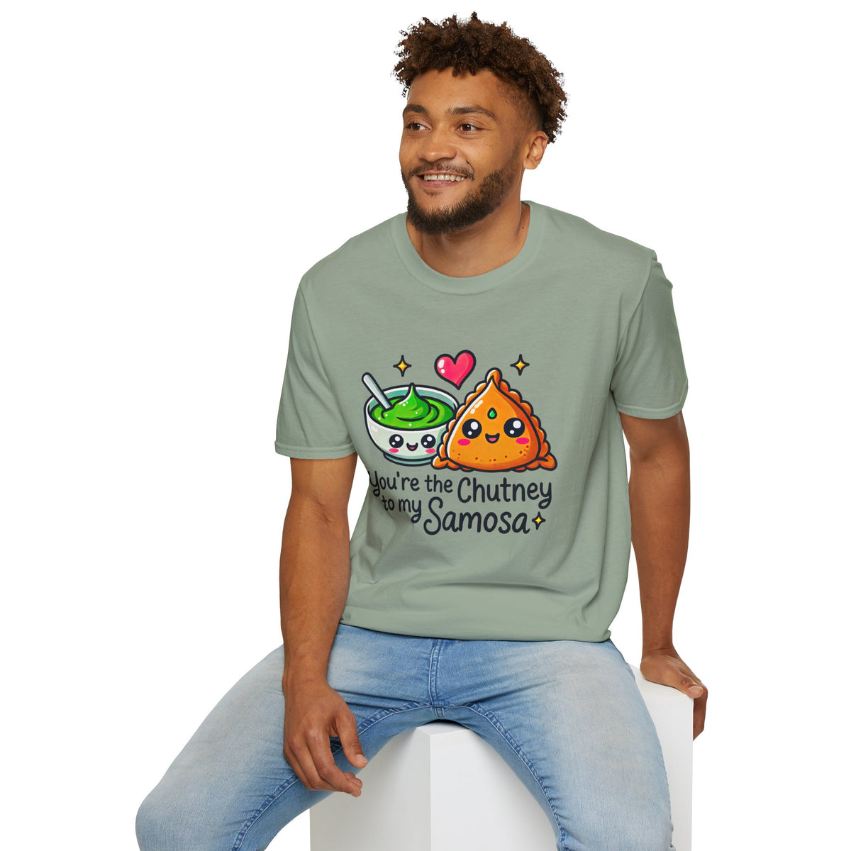 Chutney Samosas Funny Indian Food Shirt | Foodie Gift For Him |  Unisex Soft Style T-Shirt