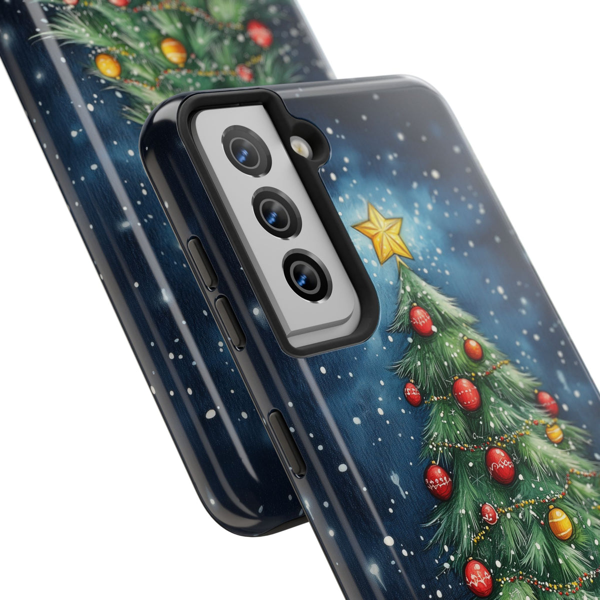 Cute Cat Christmas Tree Phone Case | iPhone 16 15 14 13 Case | Samsung Galaxy S24 S23 S22 S21 Case | Tough Impact-resistant Phone Case