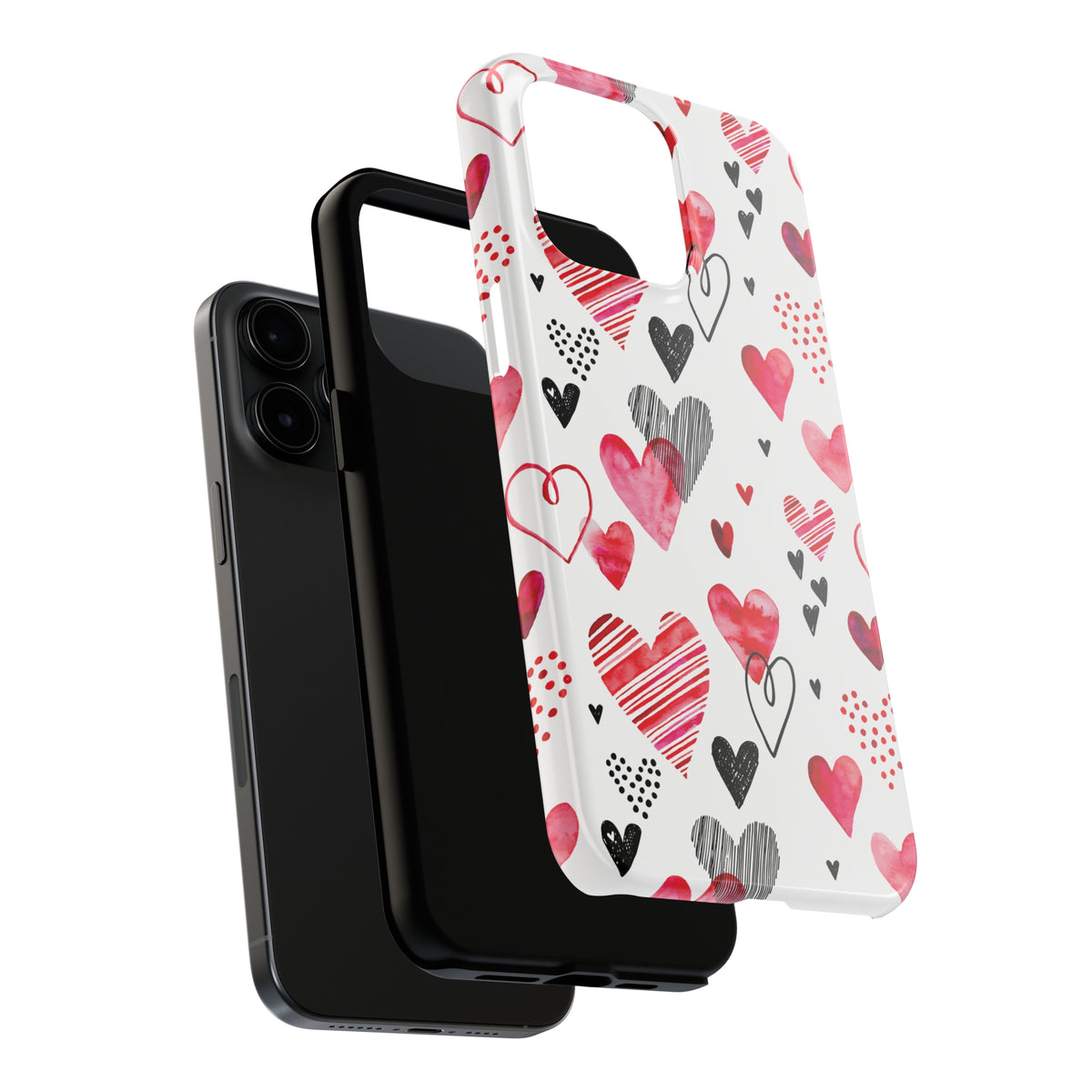 Valentine's Day Hearts iPhone 15 14 13 12 11 Case (all models) | Valentines Day Gift | Tough Phone Case