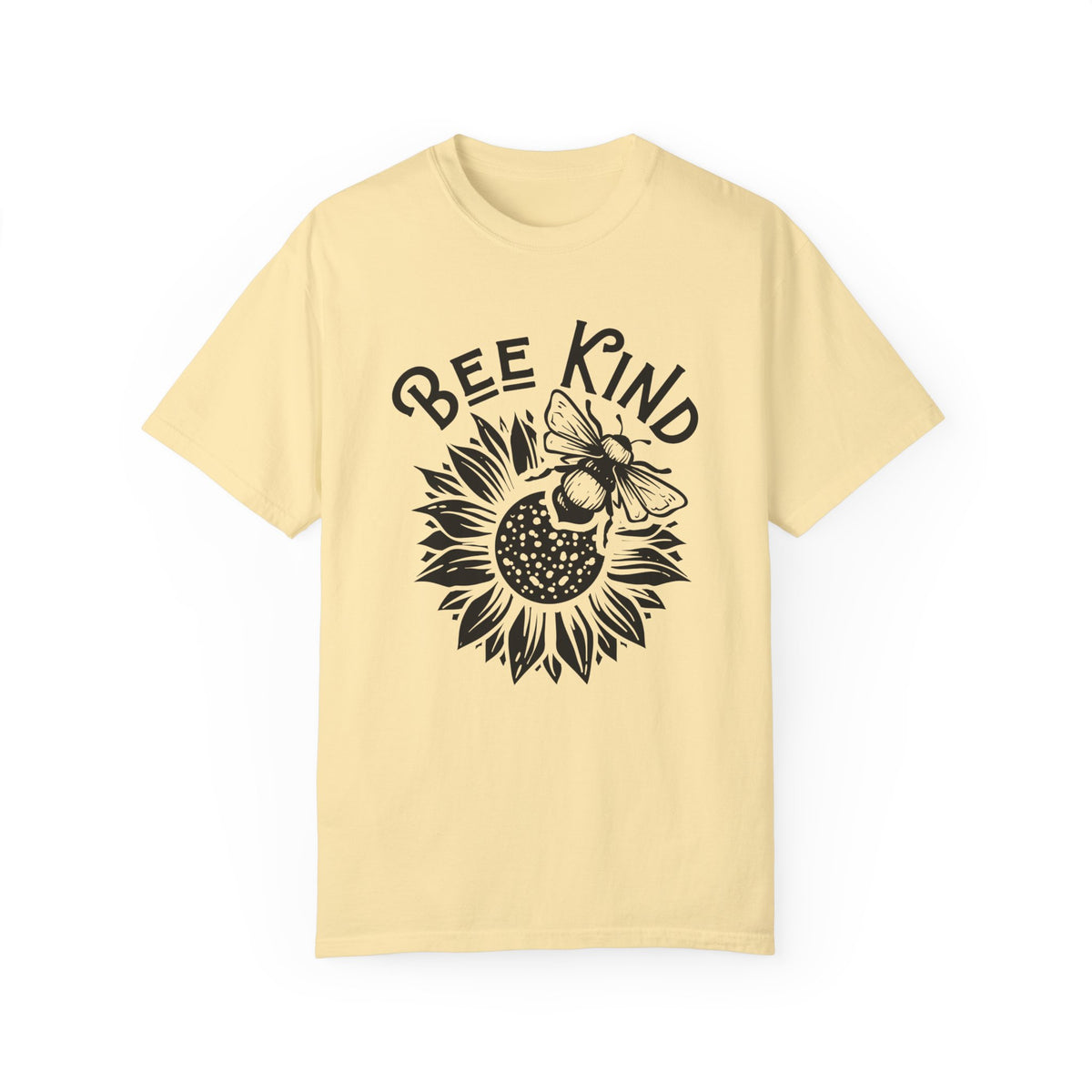 Be Kind Cute Bee Shirt | Bee Kind Sunflower Shirt | Nature Lover Gift for Her | Kindness Shirt | Unisex Garment-Dyed T-shirt