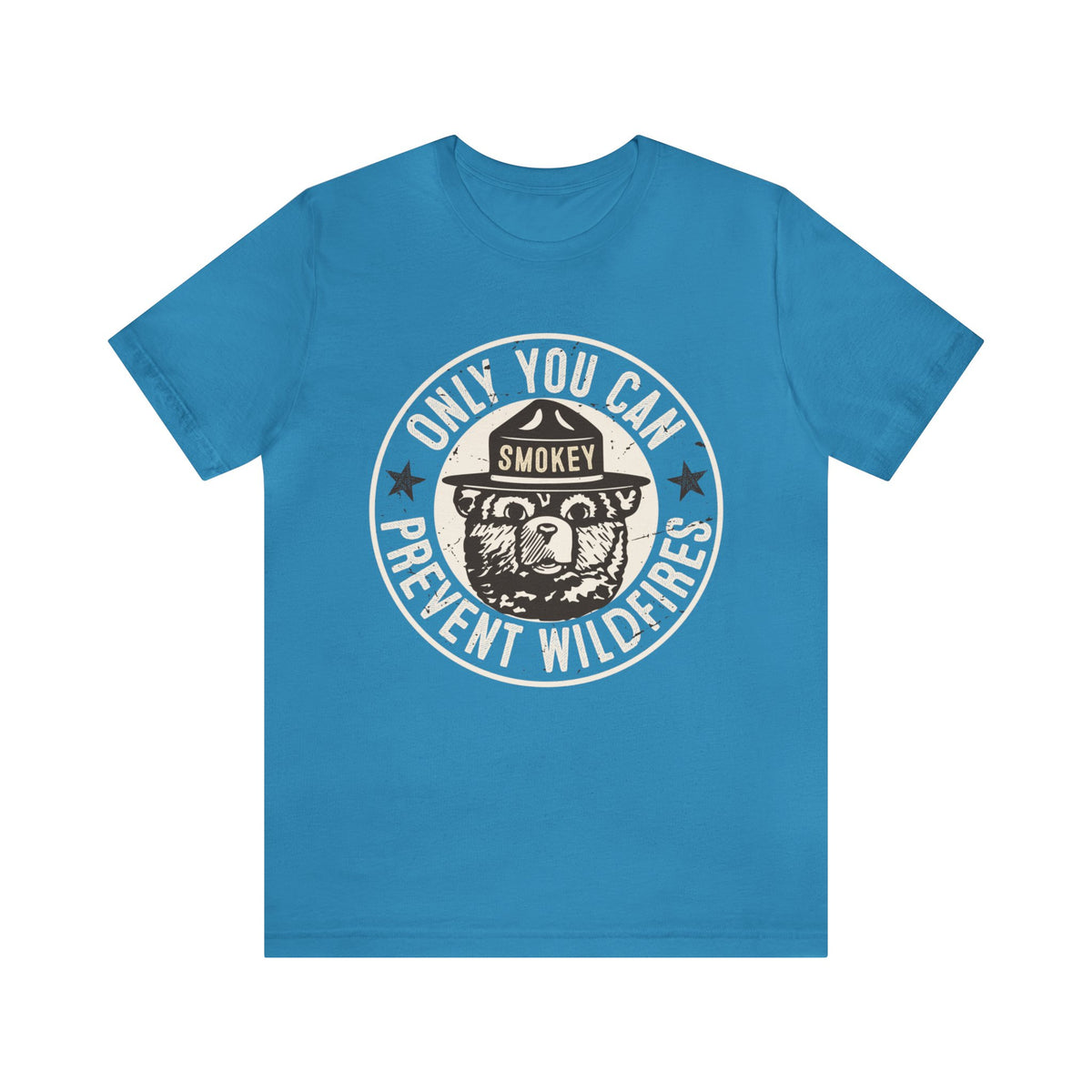 Smokey Bear Prevent Wildfire Camping Shirt | Bella Canvas Unisex Jersey T-shirt