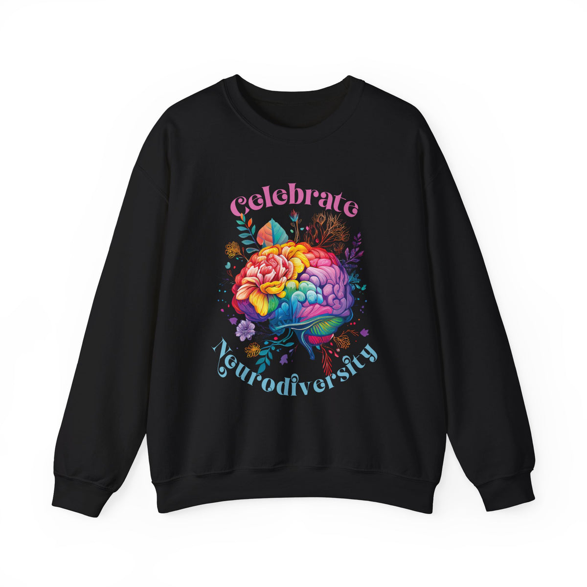 Celebrate Neurodiversity Shirt | Autism Shirt | Autism Awareness Shirt | Inclusion Shirt | Brain Art | Unisex Crewneck Sweatshirt