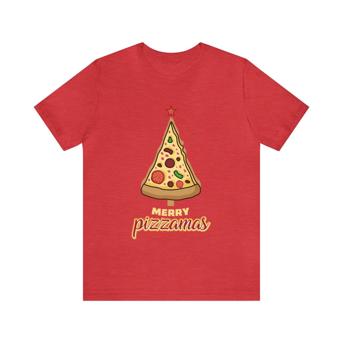 Merry Pizza Christmas Funny Shirt | Pizza Lover Gift | Unisex Jersey T-shirt