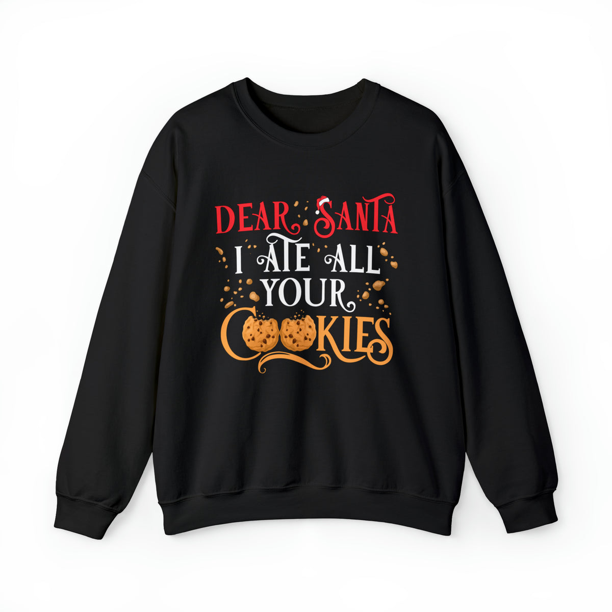 Santa Letter Tee | Cookies For Santa Shirt | Dear Santa Christmas Cookies Shirt | Unisex Crewneck Sweatshirt