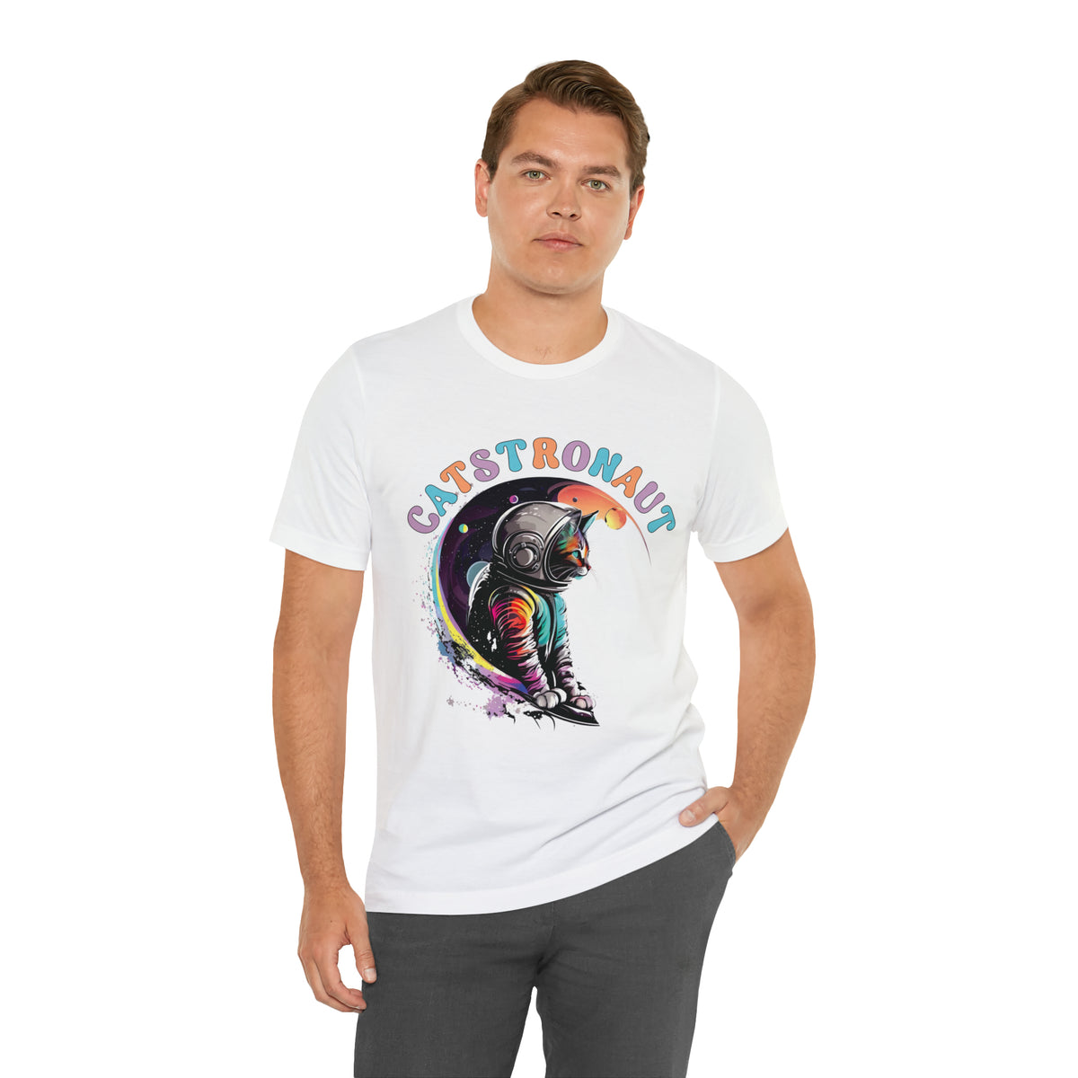 Catstronaut Funny Cat Shirt |Astronaut Shirt | Cat In Space Shirt | Cat Lover Gift | Nerd Gift | Unisex Jersey T-shirt