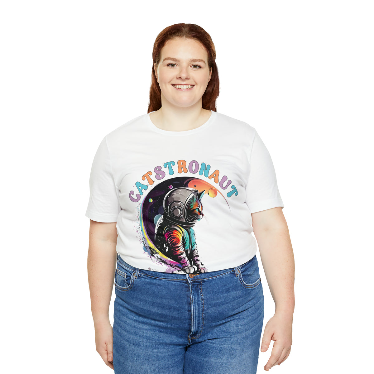 Catstronaut Funny Cat Shirt |Astronaut Shirt | Cat In Space Shirt | Cat Lover Gift | Nerd Gift | Unisex Jersey T-shirt