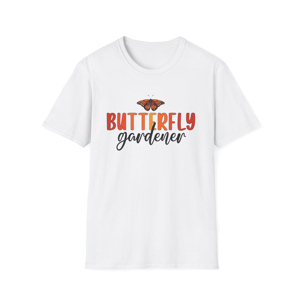 Monarch Butterfly Garden Shirt | Gift For Gardener | Nature Lover Butterfly Shirt | Unisex Soft Style T-Shirt