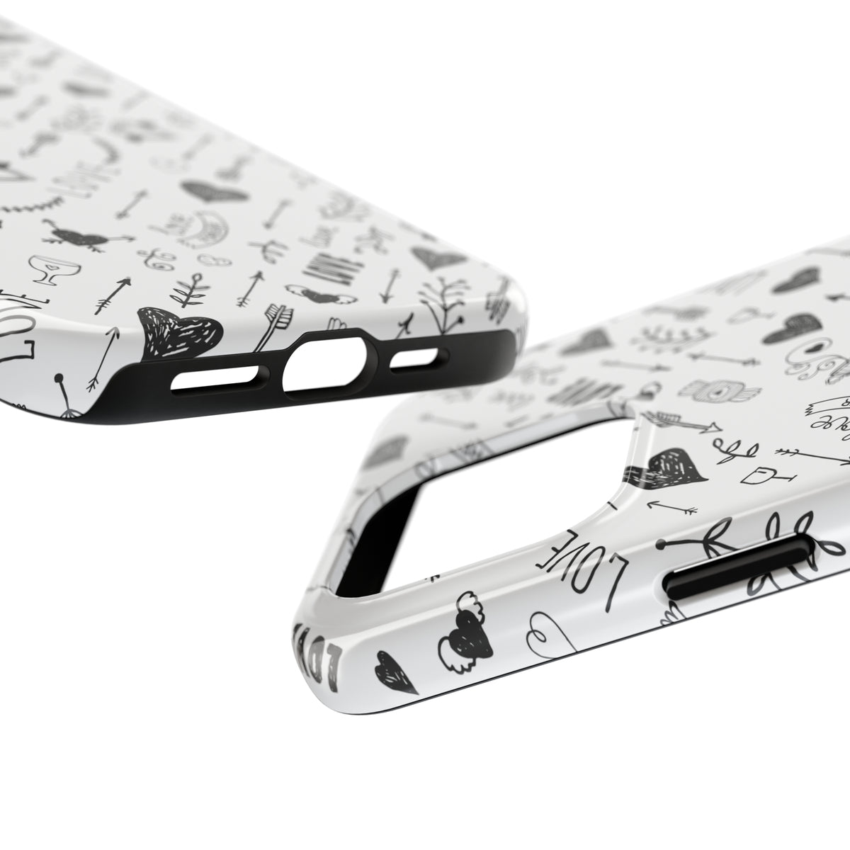 Valentines Day Hearts iPhone 15 14 13 12 11 Case (all models) | Hearts & Arrows | Tough Phone Case