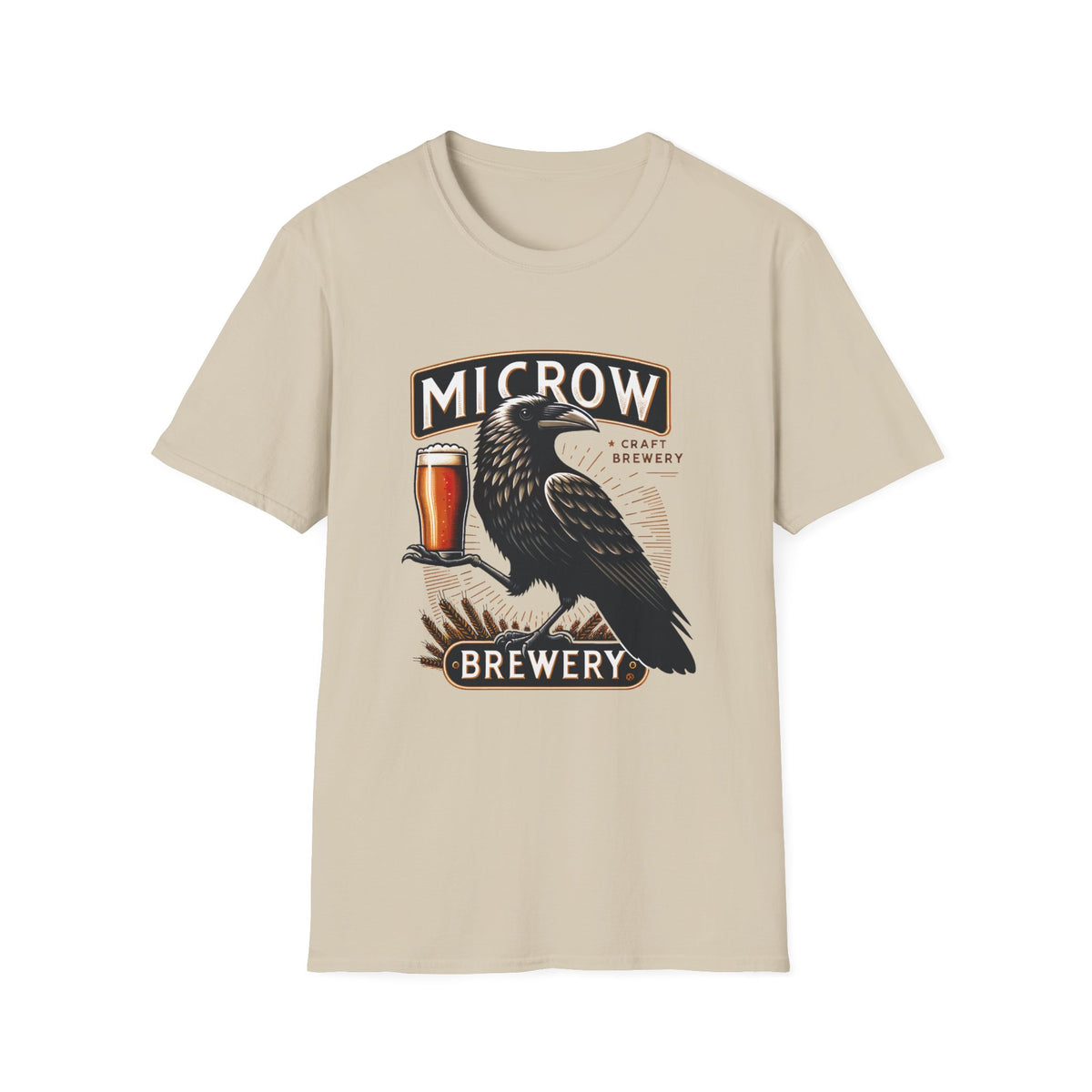 Funny Beer Shirt | Retro Crow Shirt | Bird Lover Gift | Microbrewery Craft Beer Shirt | Unisex Soft Style T-shirt