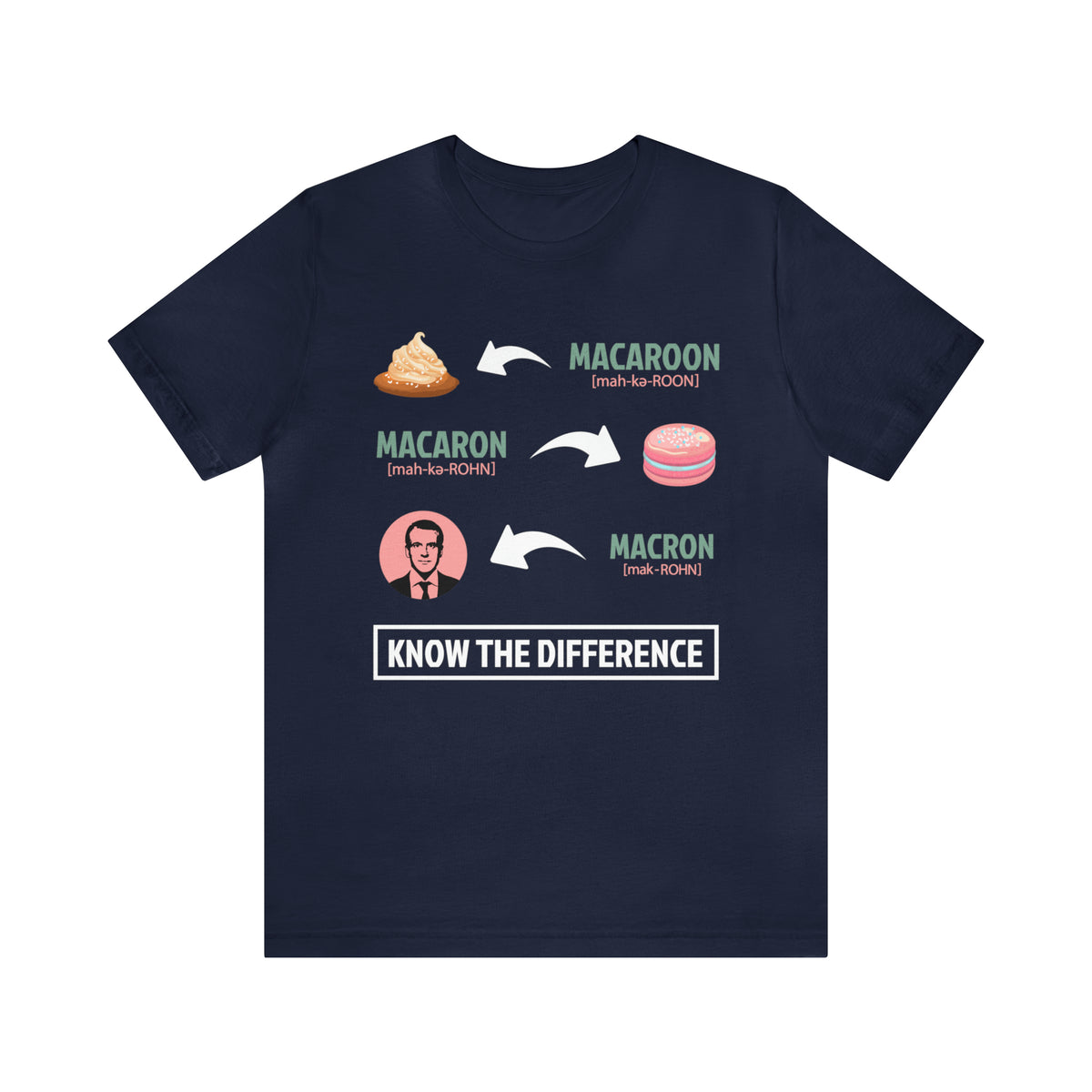 Macaron Macaroon Macron Funny Shirt | Cookie Baking Gift | Unisex Jersey T-shirt