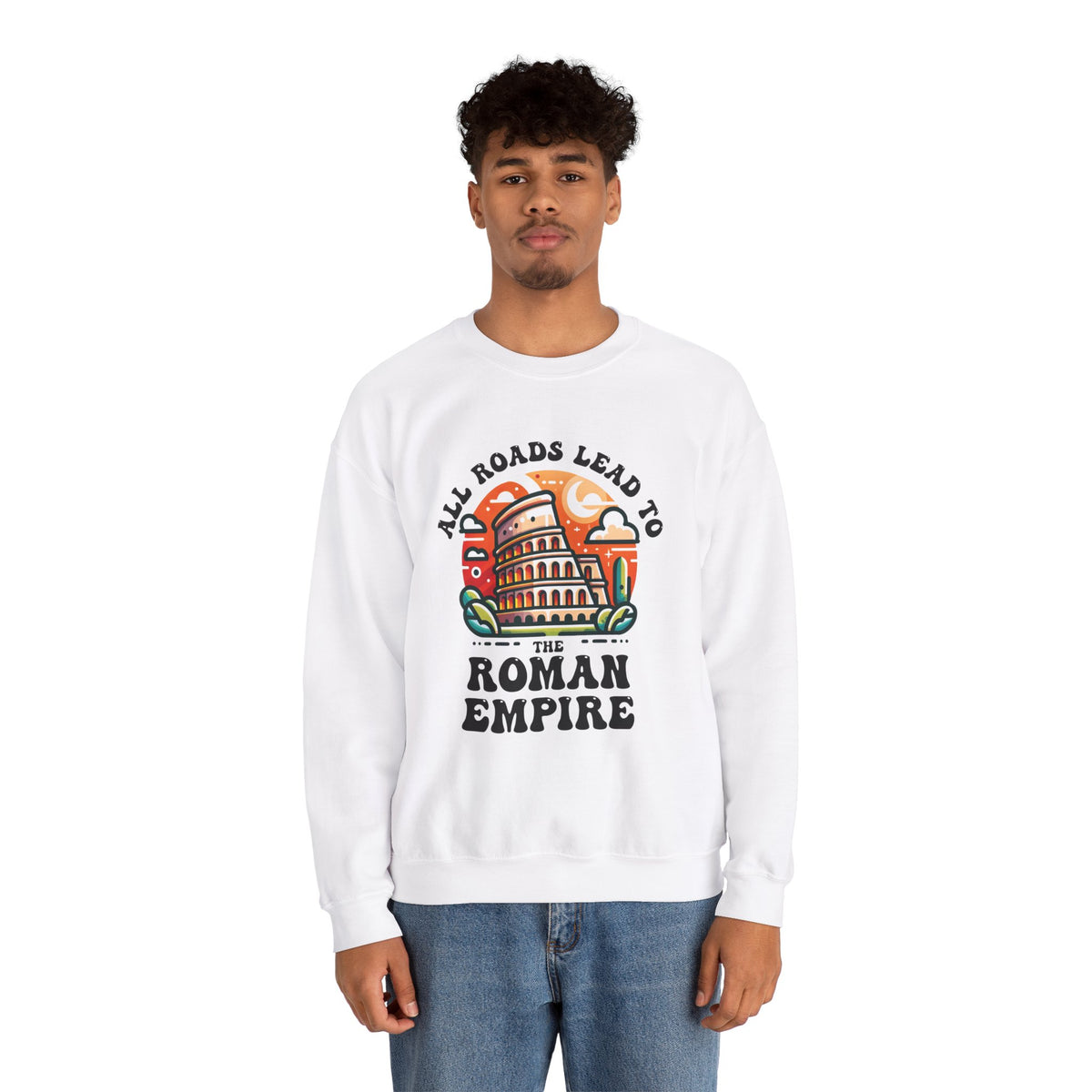 Funny Roman Empire Shirt | Italy Colosseum World Traveler Gift | Italian Rome Shirt | Unisex Crewneck Sweatshirt