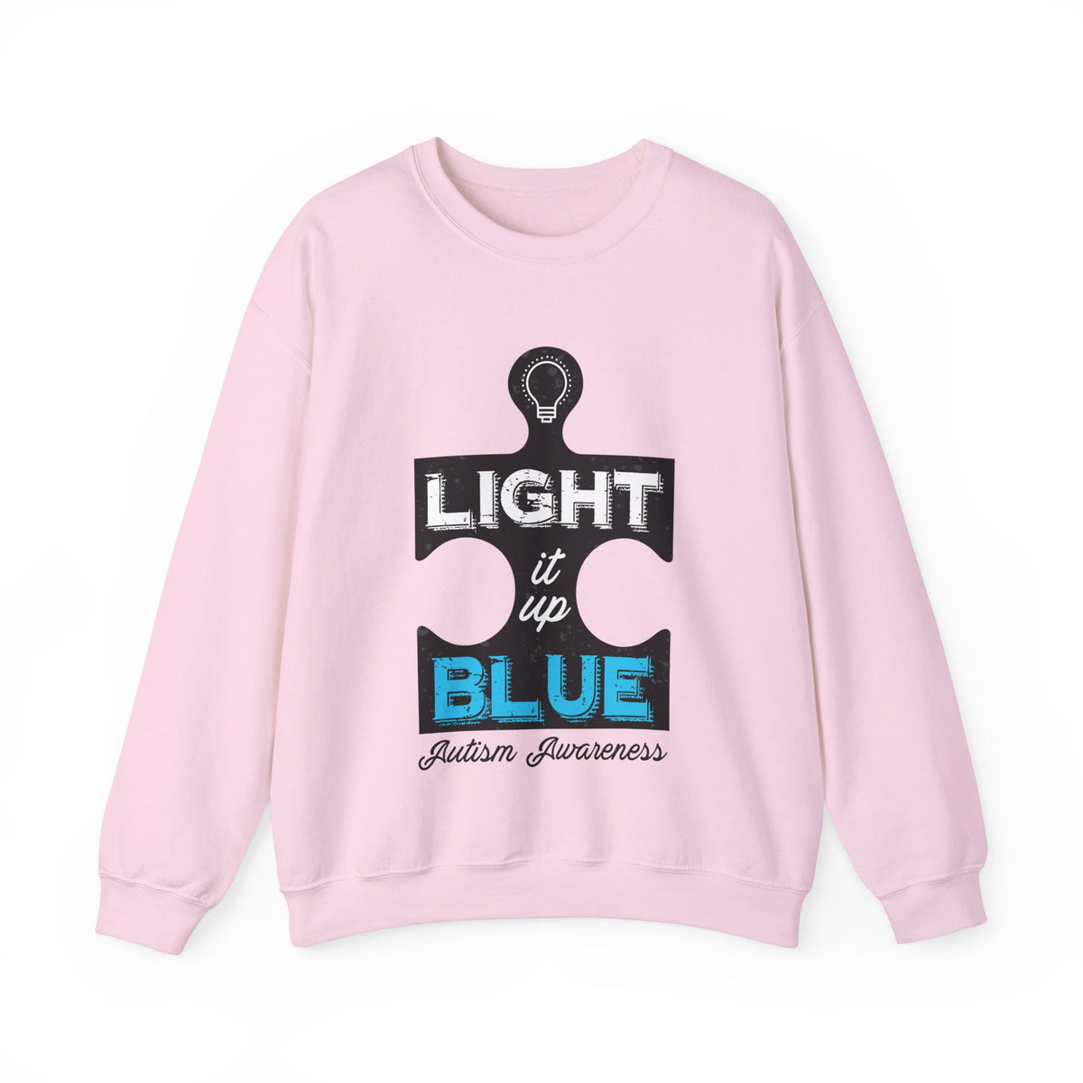 Light It Up Blue Autism Awareness Shirt | Autism Awareness Gift | Unisex Crewneck Sweatshirt