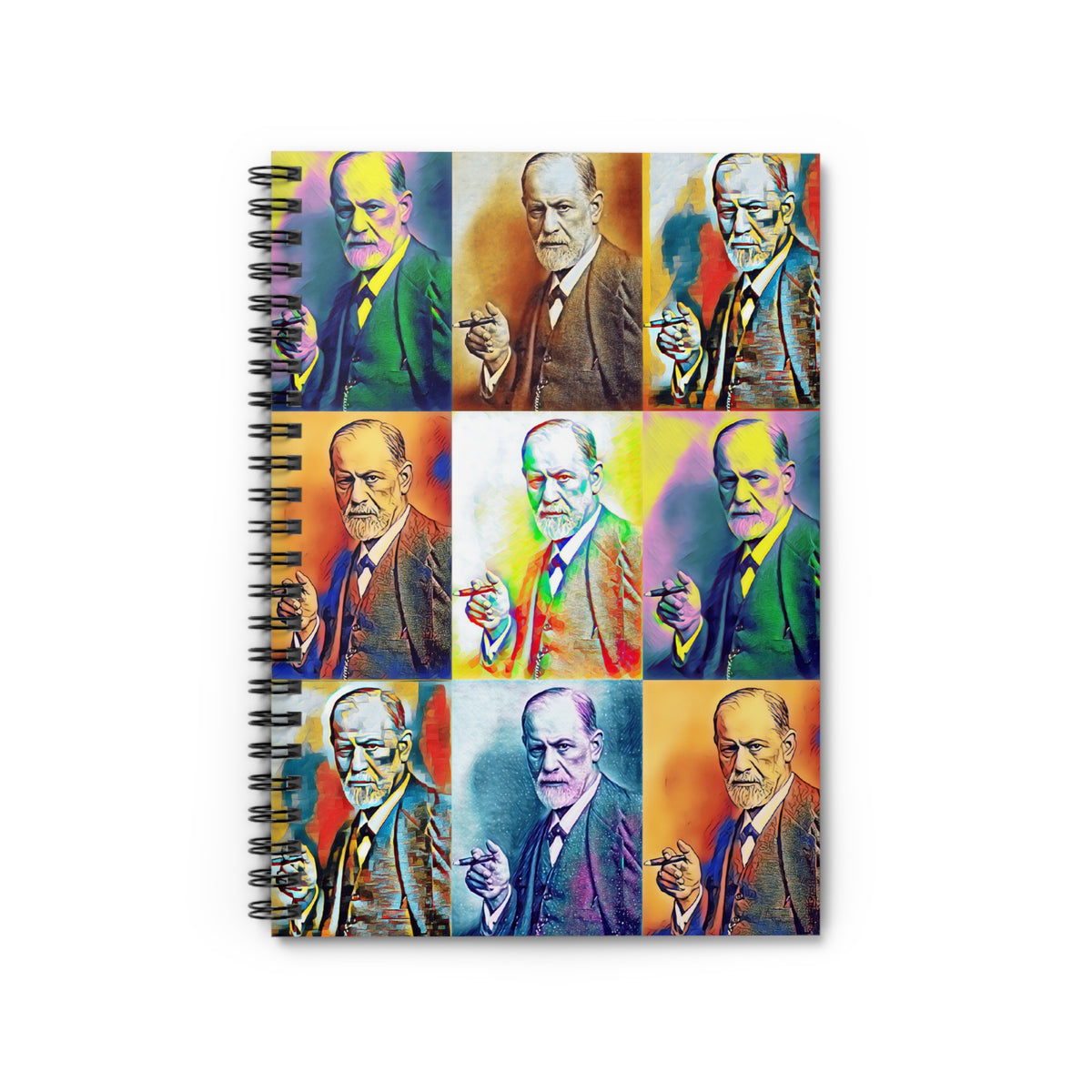 Freud Pop Art Spiral Journal Notebook | Sigmund Freud School Psychology Gift