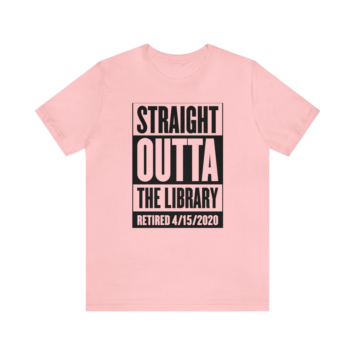 Custom Librarian Gift | Book Lover Library Shirt | Straight Outta Library Retirement Gift | Unisex Jersey T-shirts