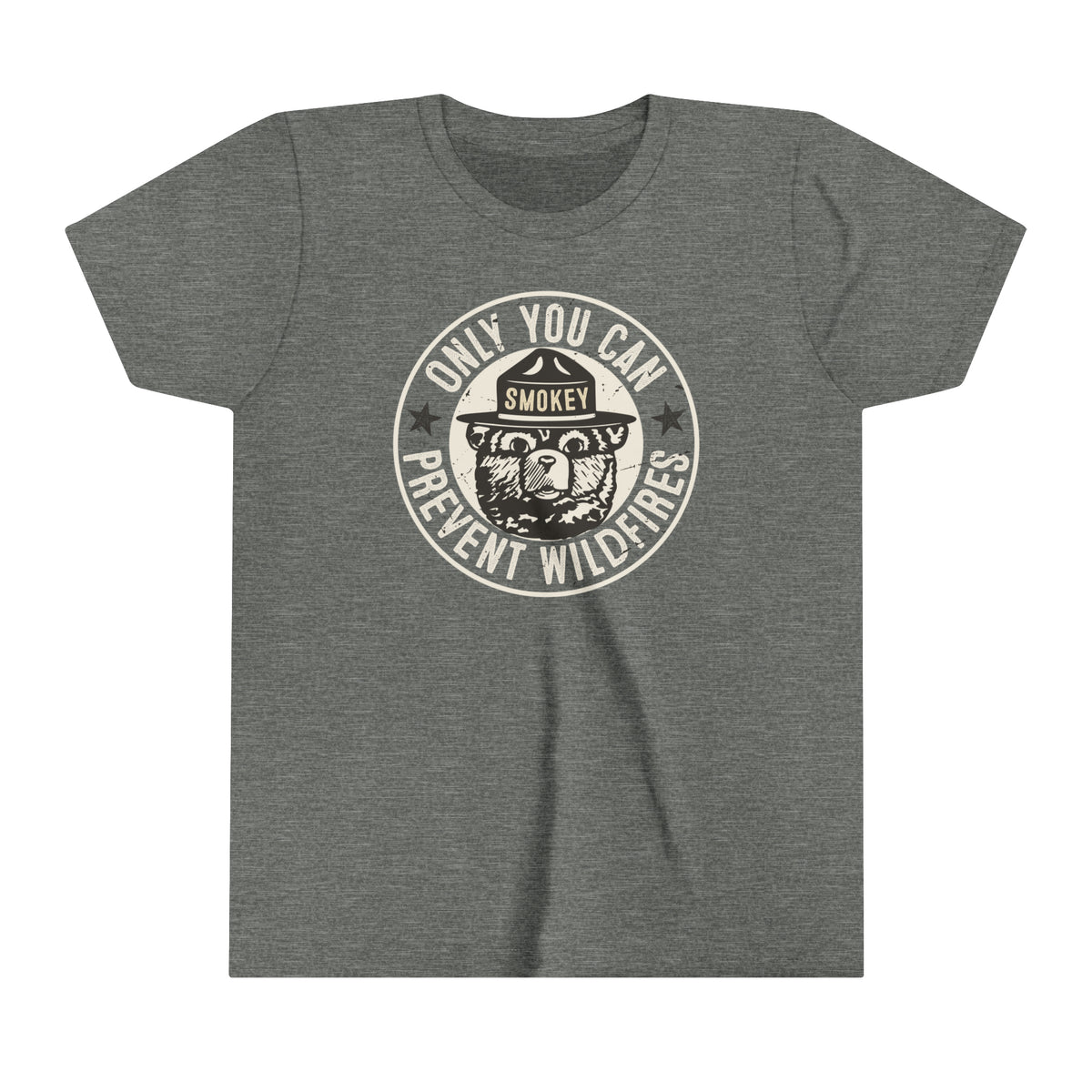 Smokey Bear Prevent Wildfire Camping Shirt | Youth Jersey T-shirt