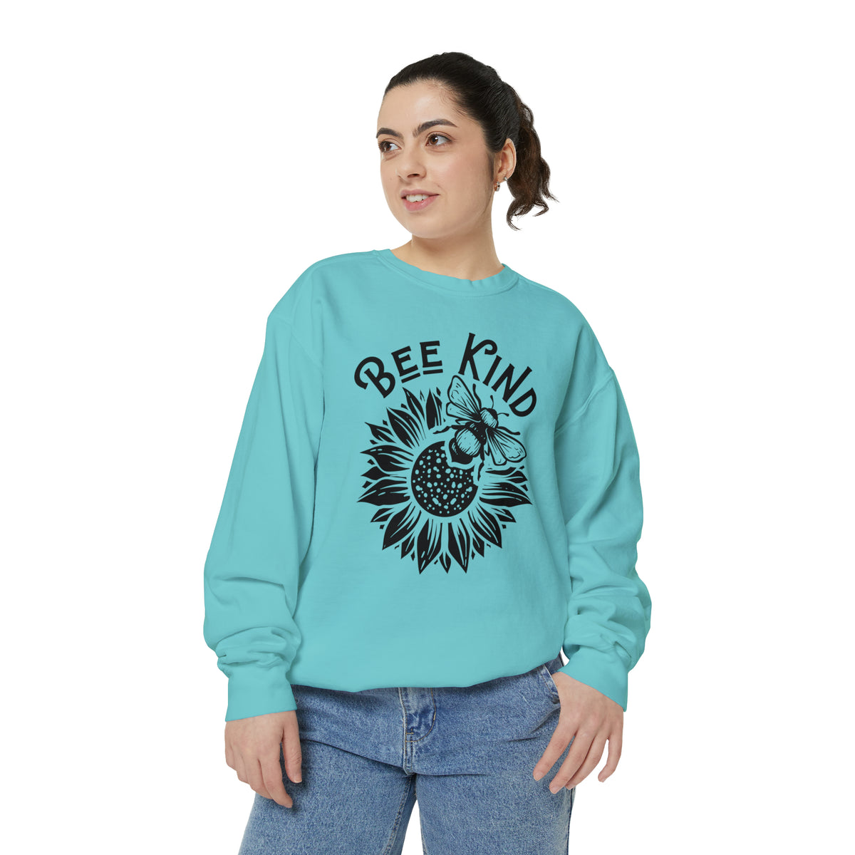 Be Kind Cute Bee Shirt | Bee Lover Gift for Her | Bee Kind T-shirt | Nature Lover Shirt | Kindness Shirt | Unisex Garment-Dyed Sweatshirt