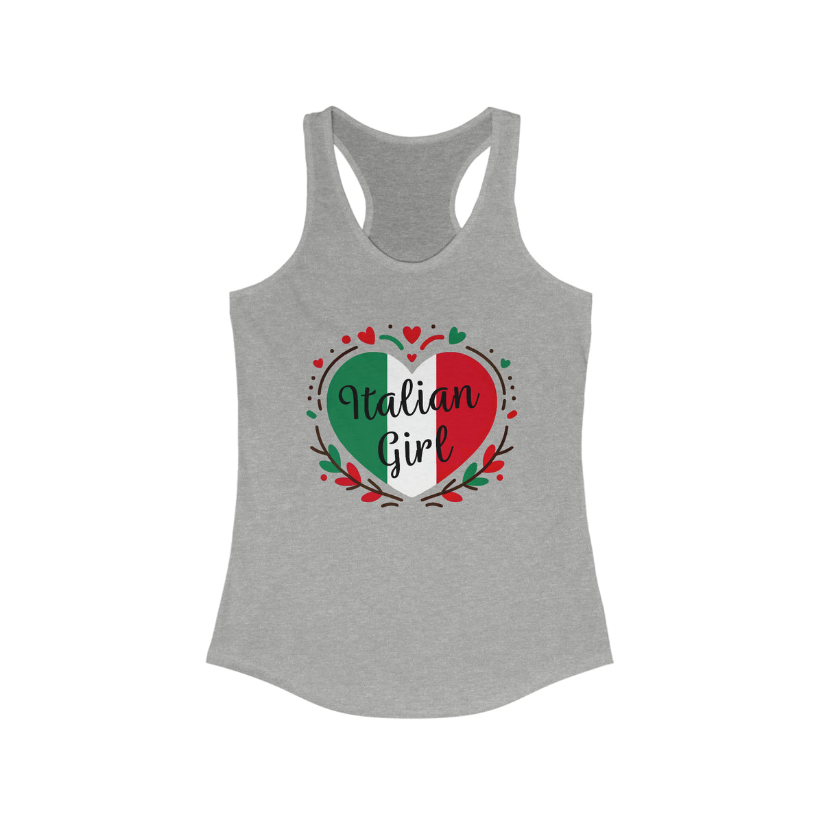 Italian Girl Cute Italy Trip shirt | Italy Lover Shirt | World Traveler Italian Gift | Women's Ideal Racerback Tank