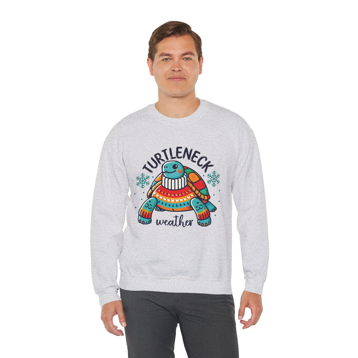 Turtleneck Weather Cute Turtle Sweatshirt | Winter Sweatshirt | Turtle Lover Gift | Unisex Crewneck Sweatshirt