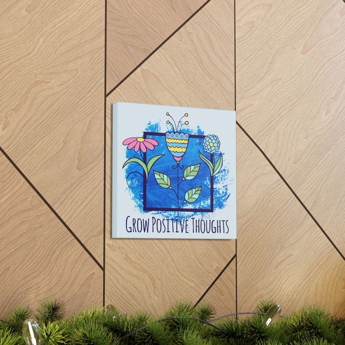 Positive Thoughts School Psychologist Wall Art | Mindfulness Psychology Gift  | Canvas Gallery Wraps Home Decor