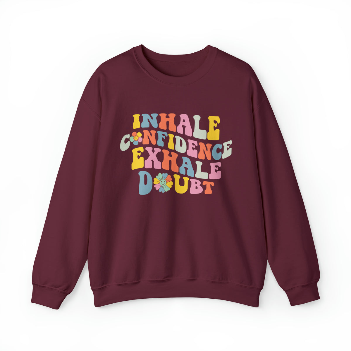 Inhale Exhale School Counselor Sweatshirt | Retro Psychology Shirt | Yoga Meditation Shirt | Unisex Crewneck Sweatshirt