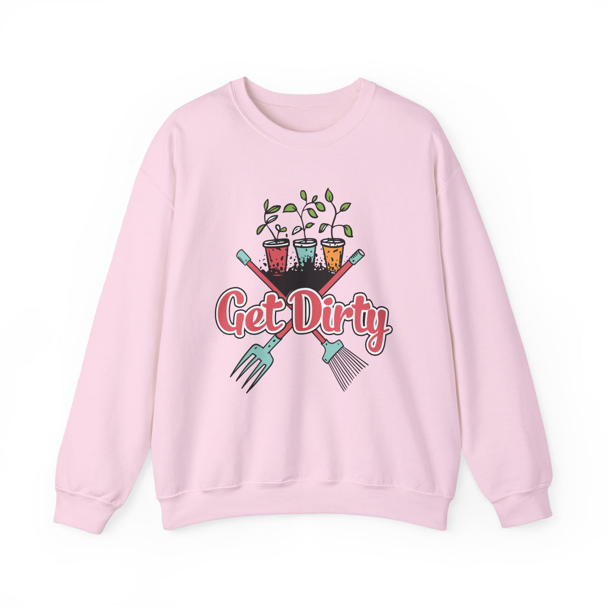 Get Dirty Plant Lady Funny Gardening Shirt | Plant Lover Gift | Unisex Crewneck Sweatshirt