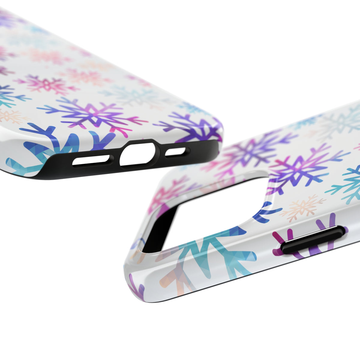 Purple Snowflake iPhone 15 14 13 12 11 Case (all models) | Iridescent Phone Case | Cute Winter Gift | Tough Phone Case