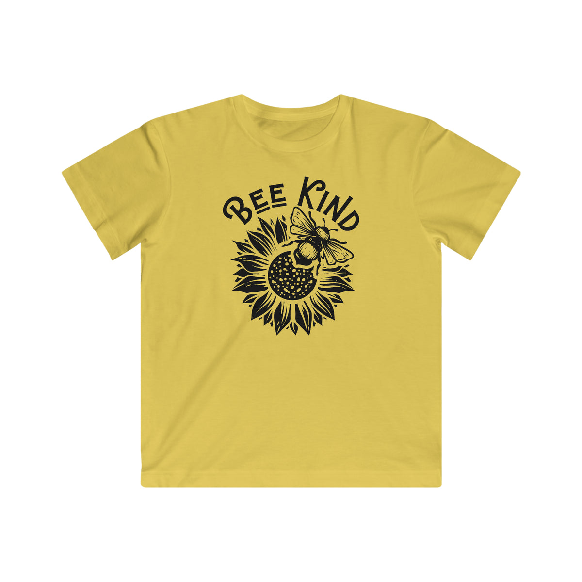 Bee Kind Inspirational Sunflower Shirt | Be Kind Sunflower Gift | Kids Youth Fine Jersey Tee