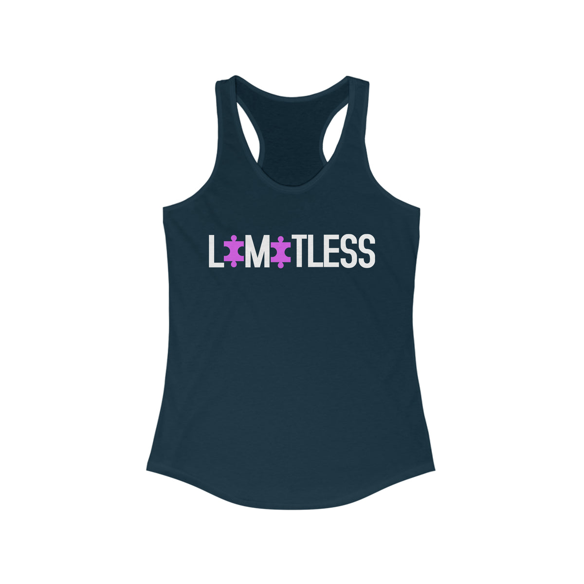 Limitless Autism Awareness Shirt | Autism Puzzle Piece Design | Women's Ideal Racerback Tank