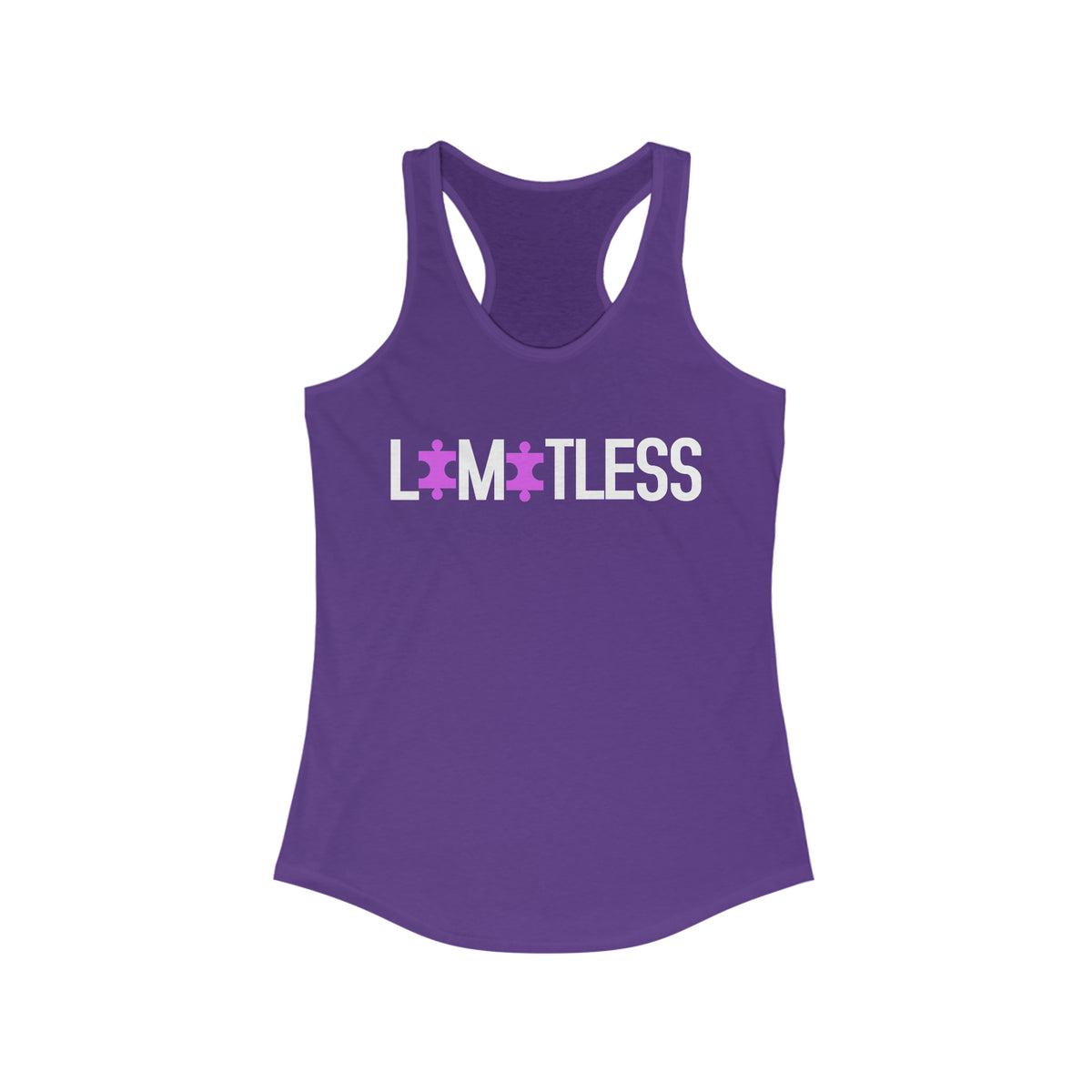 Limitless Autism Awareness Shirt | Autism Puzzle Piece Design | Women's Ideal Racerback Tank