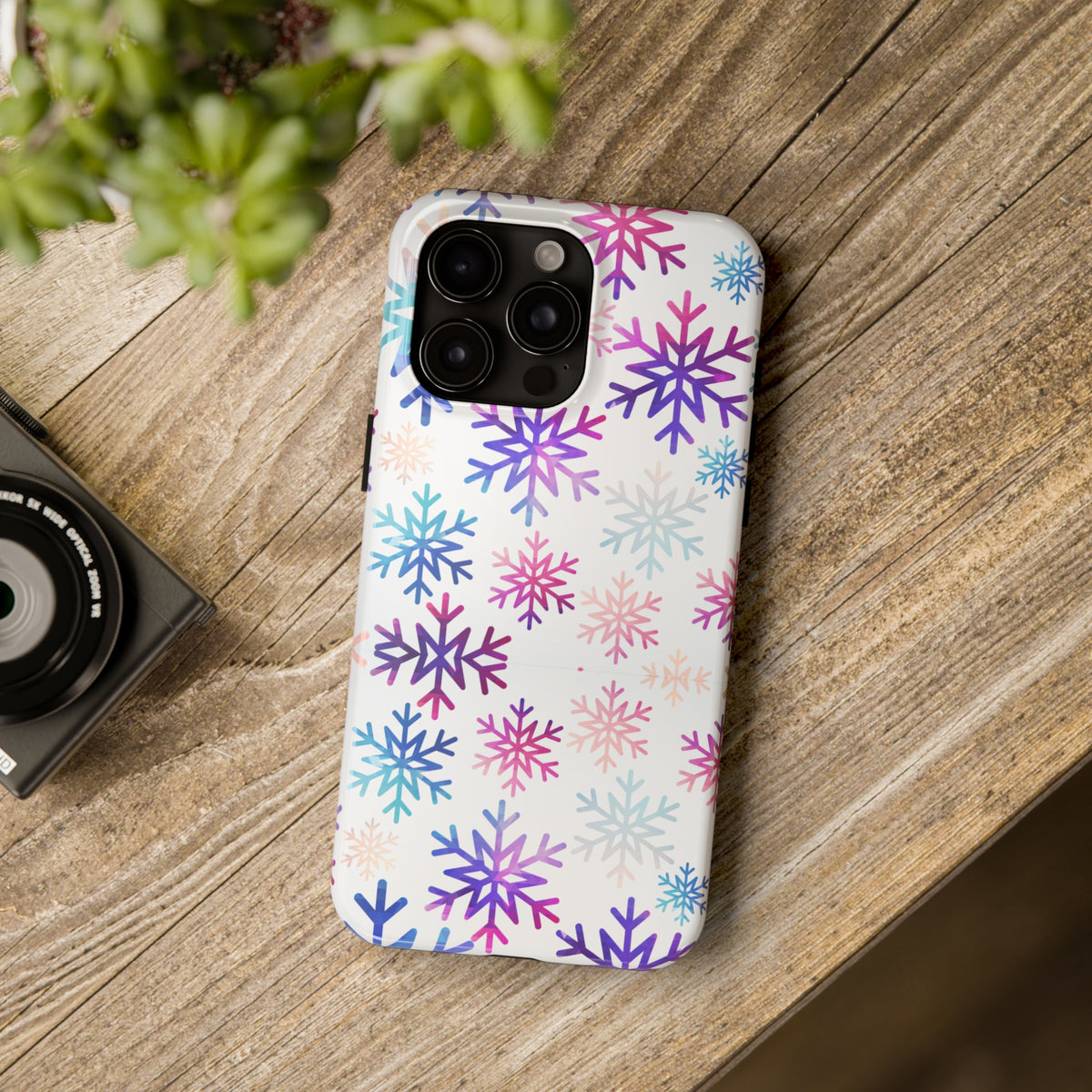 Purple Snowflake iPhone 15 14 13 12 11 Case (all models) 