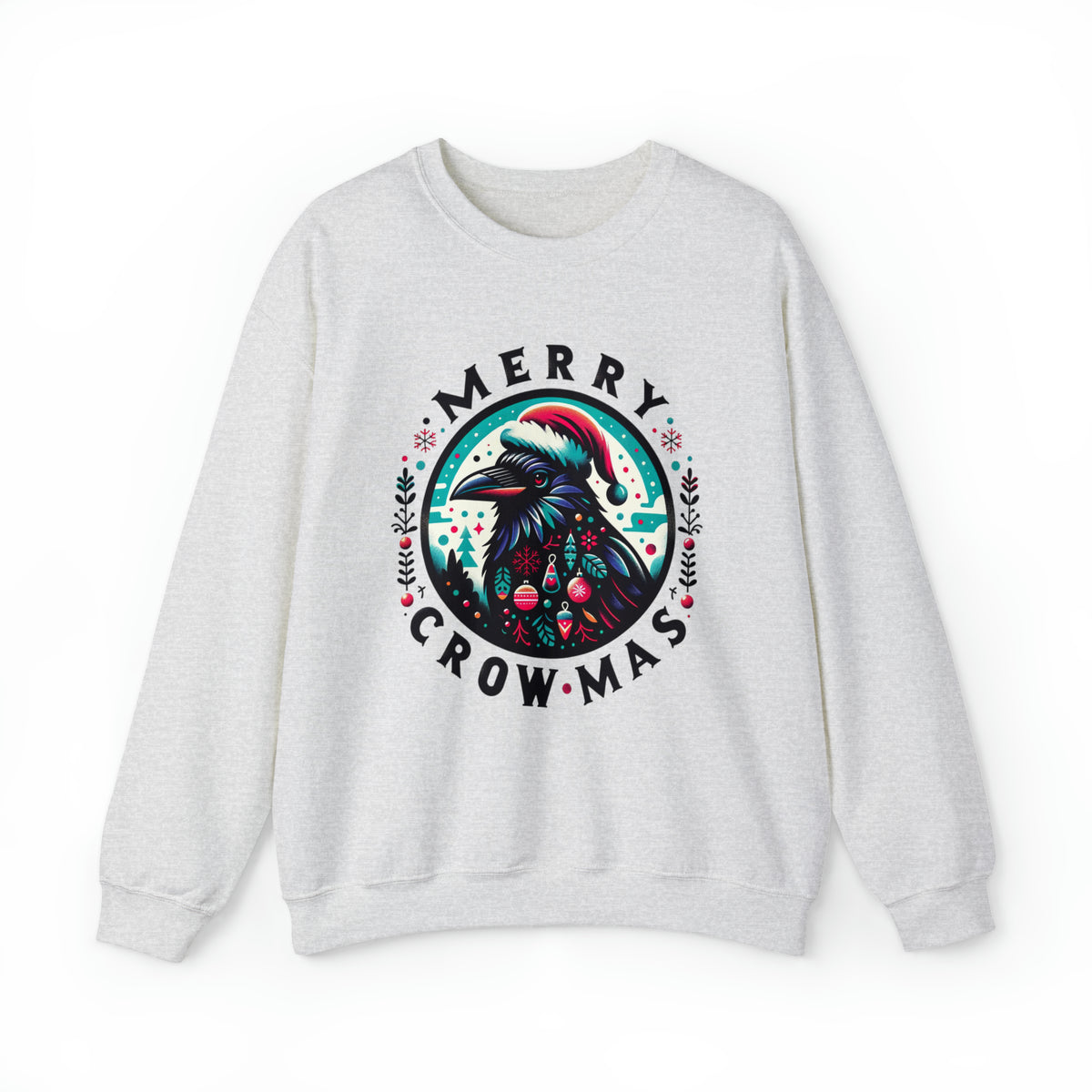 Merry Crowmas Christmas Crow Shirt | Animal Lover Crow Gift  | Unisex Crewneck Sweatshirt