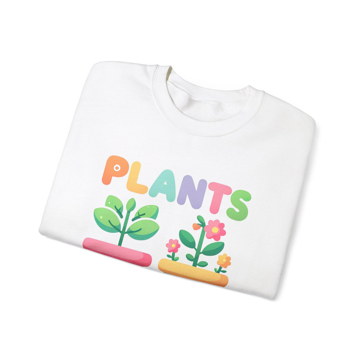 Plants Not People Plant Lover Shirt | Introvert Shirt | Funny Kawaii Plant Lover Gift | Unisex Crewneck Sweatshirt