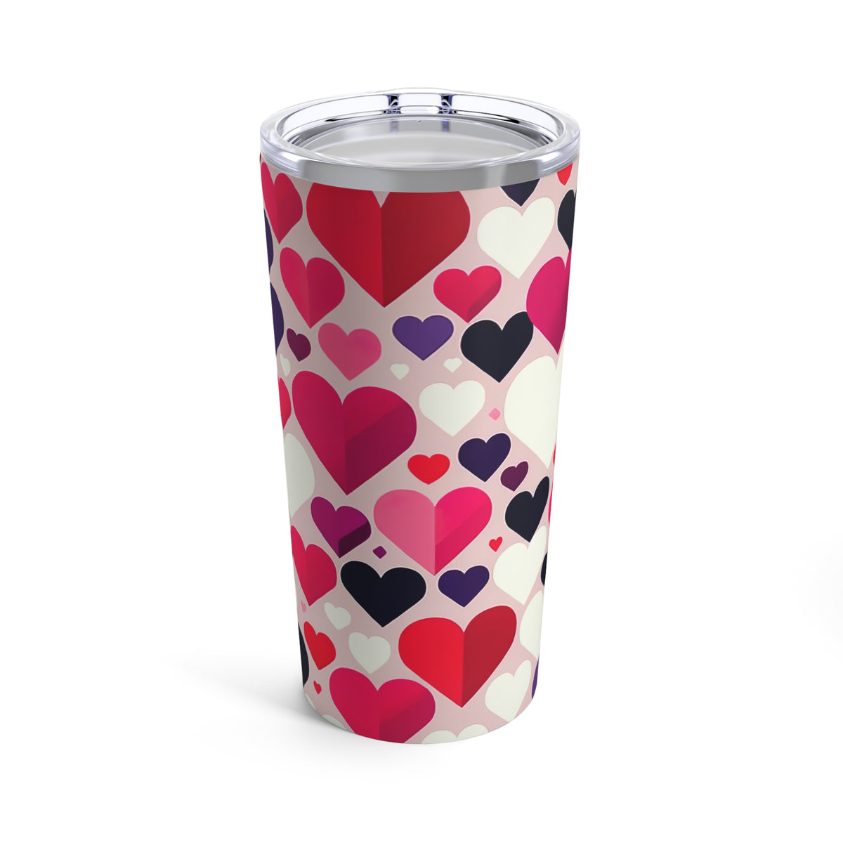 Cute Valentine 20 oz Tumbler  | Valentine Hearts Skinny Tumbler | Valentine Gift for Her | Stainless Steel Insulated Travel Tumbler
