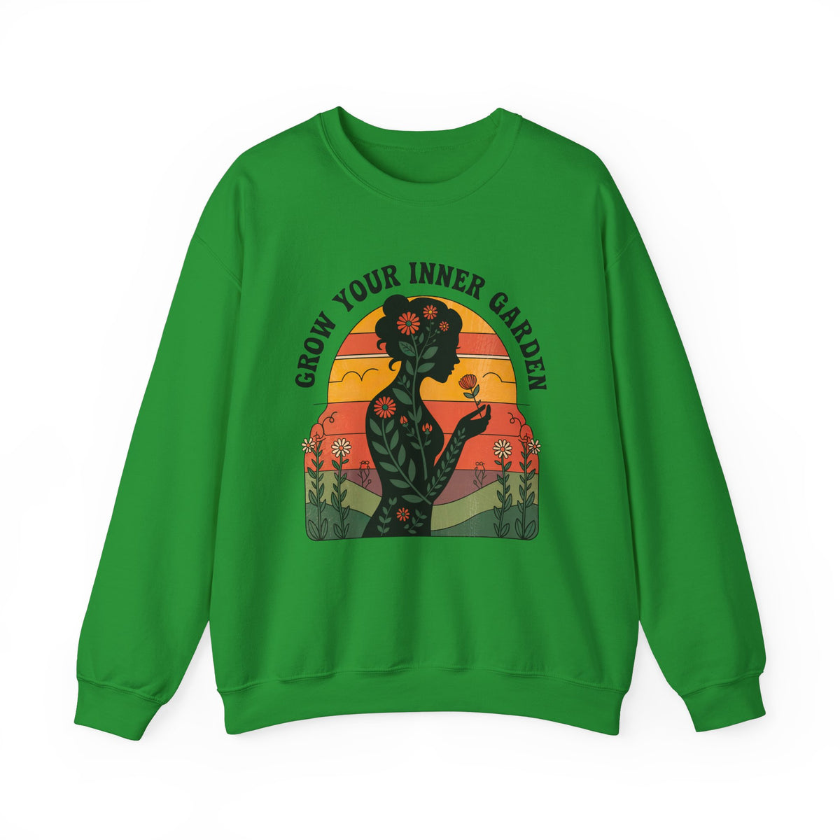 Grow Your Inner Garden Motivational Shirt | Self Care Shirt | Nature Lover Psychologist Gift | Unisex Crewneck Sweatshirt
