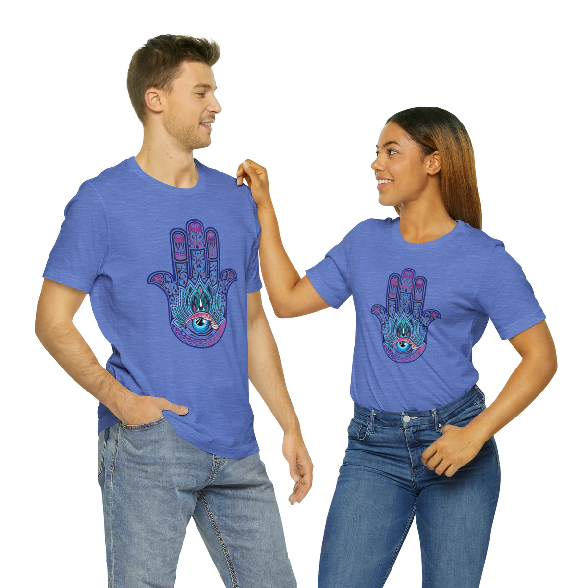 Hand of Fatima Evil Eye Protection Shirt | Muslim Gift Protection Amulet | Unisex Jersey T-shirt