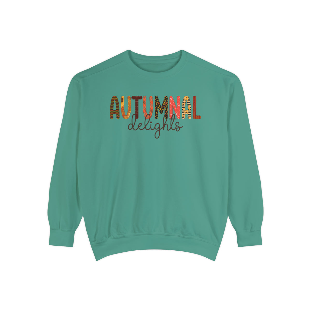 Autumnal Delights Fall Sweatshirt | Cute Fall Shirts | Unisex Garment-Dyed Sweatshirt