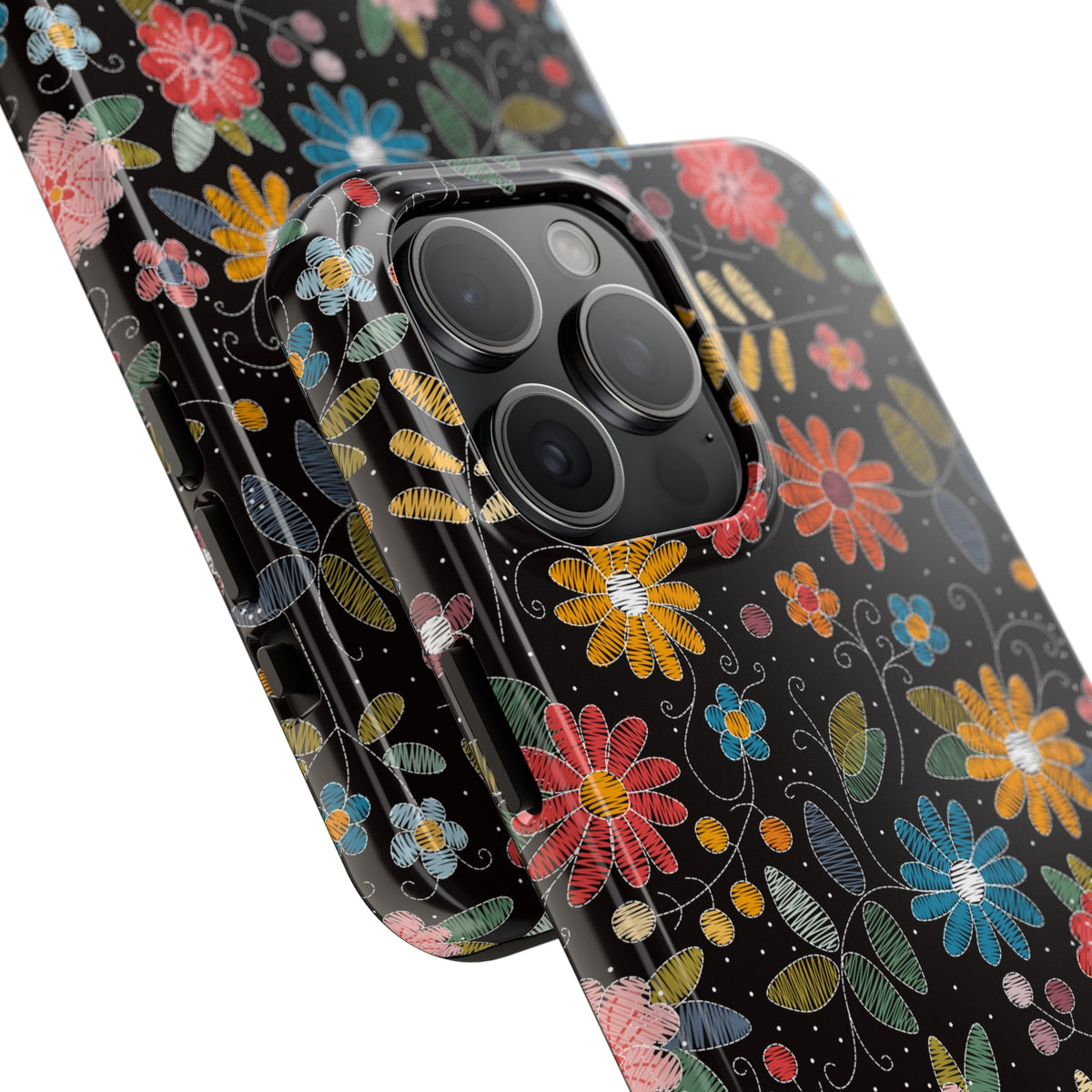 Vintage Floral Daisy iPhone 15 Phone Case (All 11 12 13 14 15 Models) | Flower Garden Gift For Her | Tough Impact Resistant Phone Case