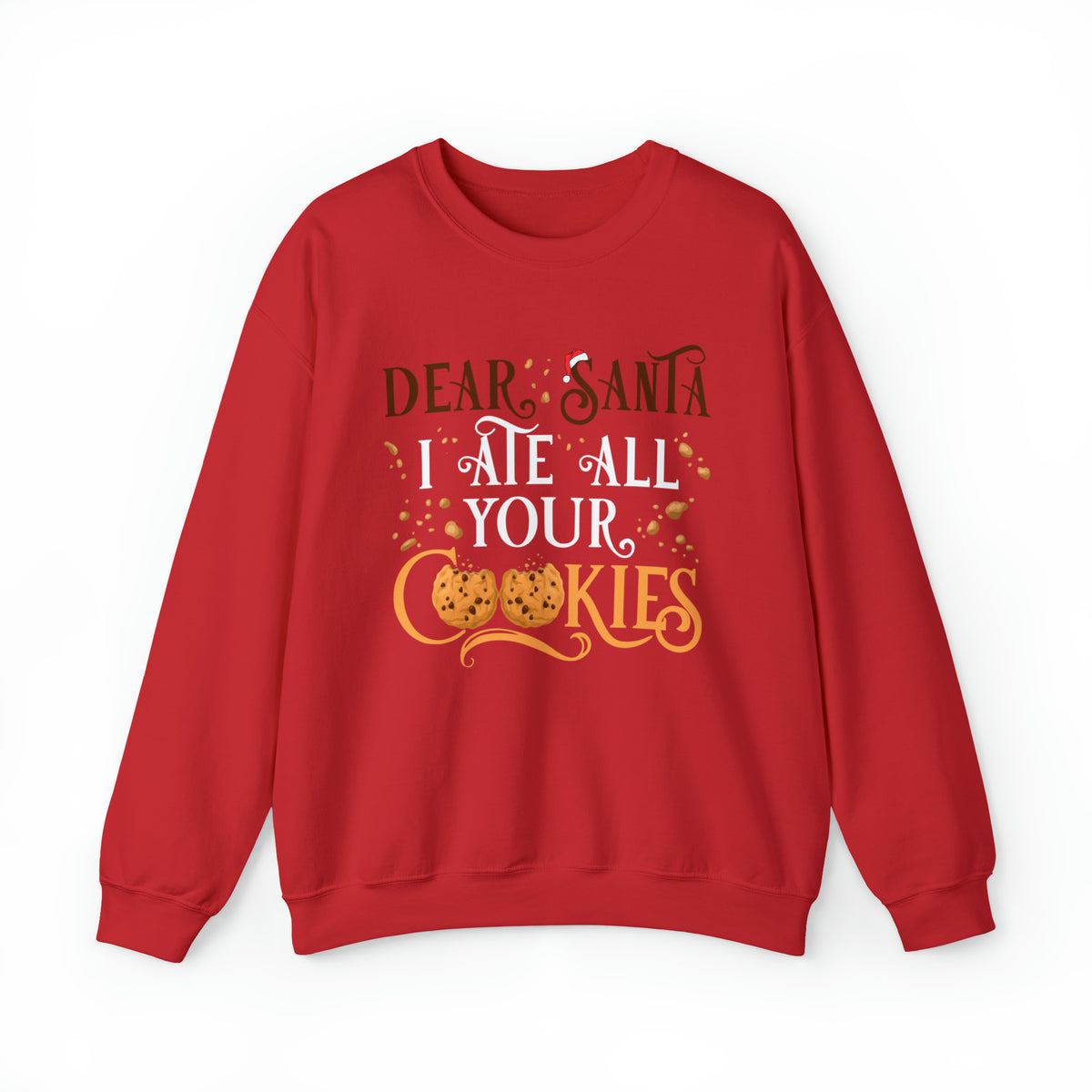 Santa Letter Tee | Cookies For Santa Shirt | Dear Santa Christmas Cookies Shirt | Unisex Crewneck Sweatshirt