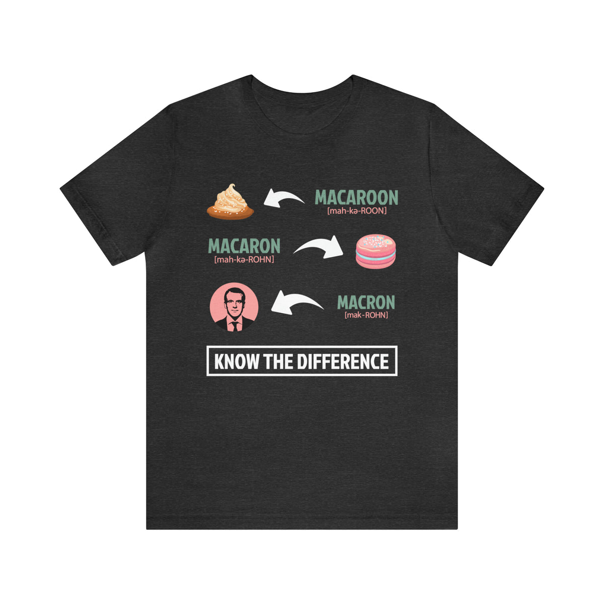 Macaron Macaroon Macron Funny Shirt | Cookie Baking Gift | Unisex Jersey T-shirt