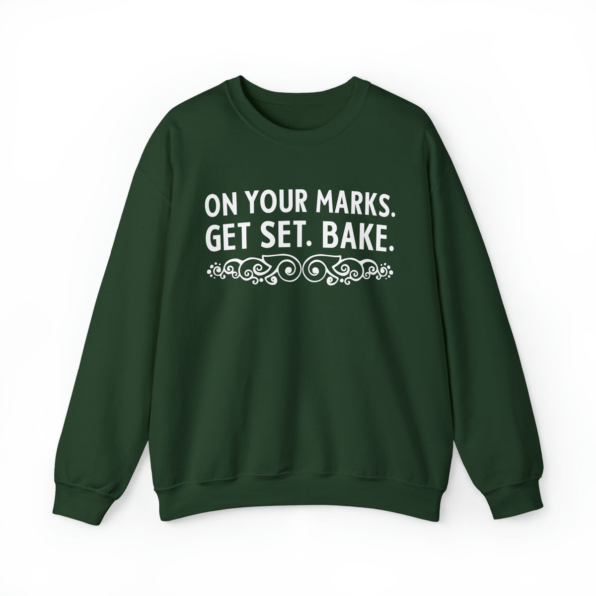 On Your Marks Get Set British Baking Shirt | Christmas Baker Gifts | British Version | Unisex Crewneck Sweatshirt