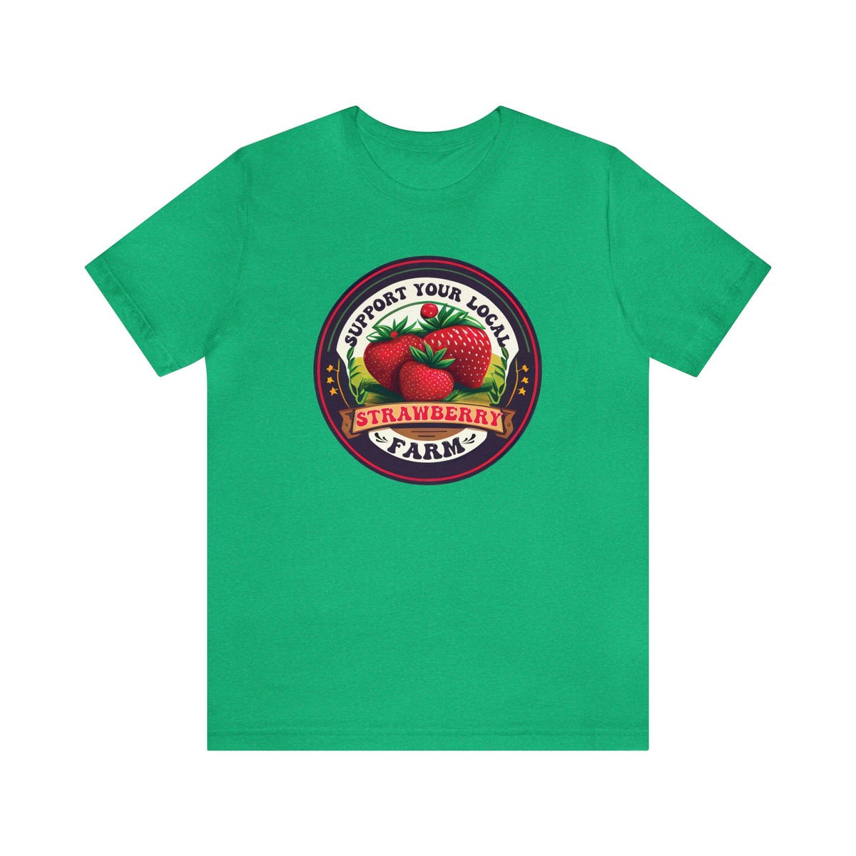 Support Your Local Strawberry Farm Shirt | Strawberry Shirt | Aesthetic Fruit Shirt | Cute Farm Gifts | Super Soft Unisex Jersey T-shirt