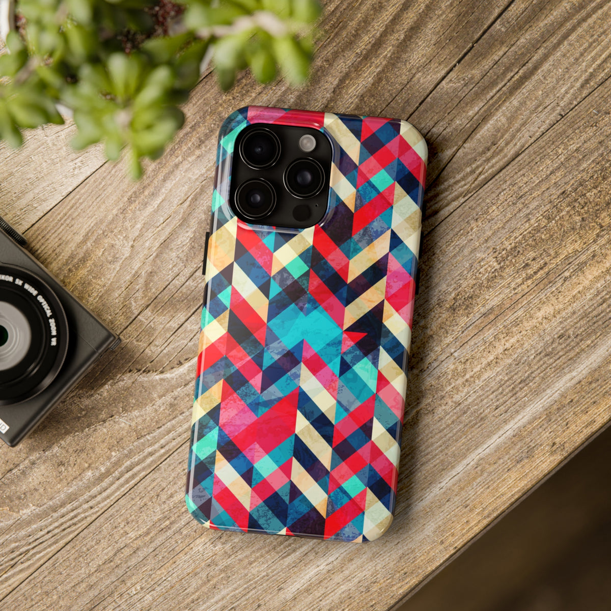 Herringbone Geometric iPhone 15 14 13 12 11 X Case (all models)