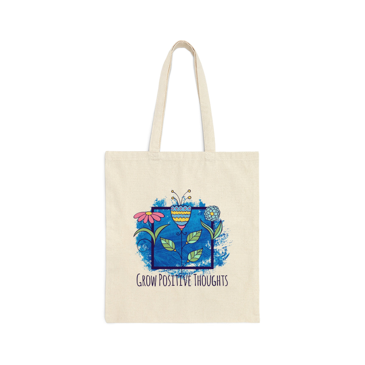 Positive Thoughts School Psychologist Shirt | Mindfulness Psychology Gift | Cotton Canvas Tote Bag