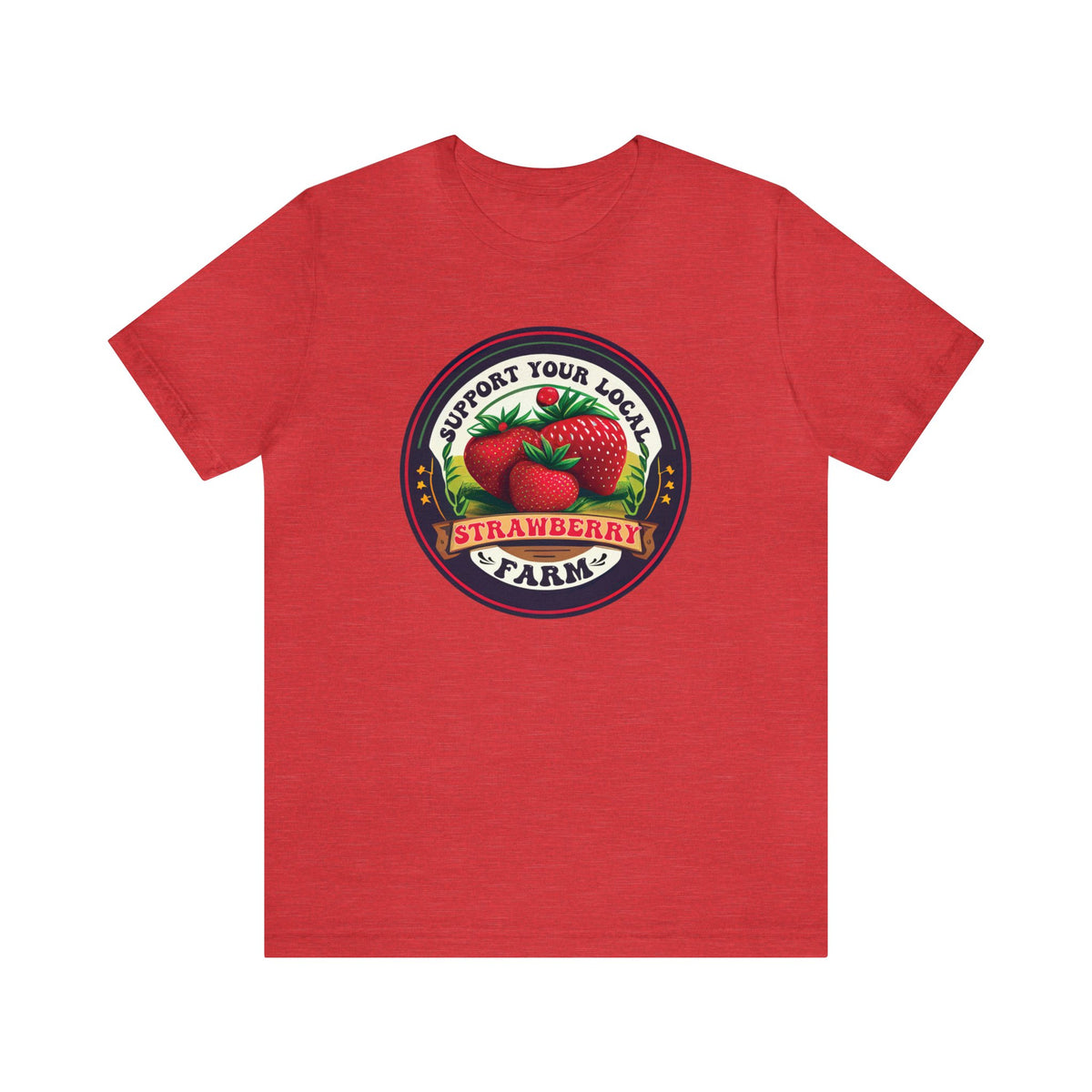 Support Your Local Strawberry Farm Shirt | Strawberry Shirt | Aesthetic Fruit Shirt | Cute Farm Gifts | Super Soft Unisex Jersey T-shirt