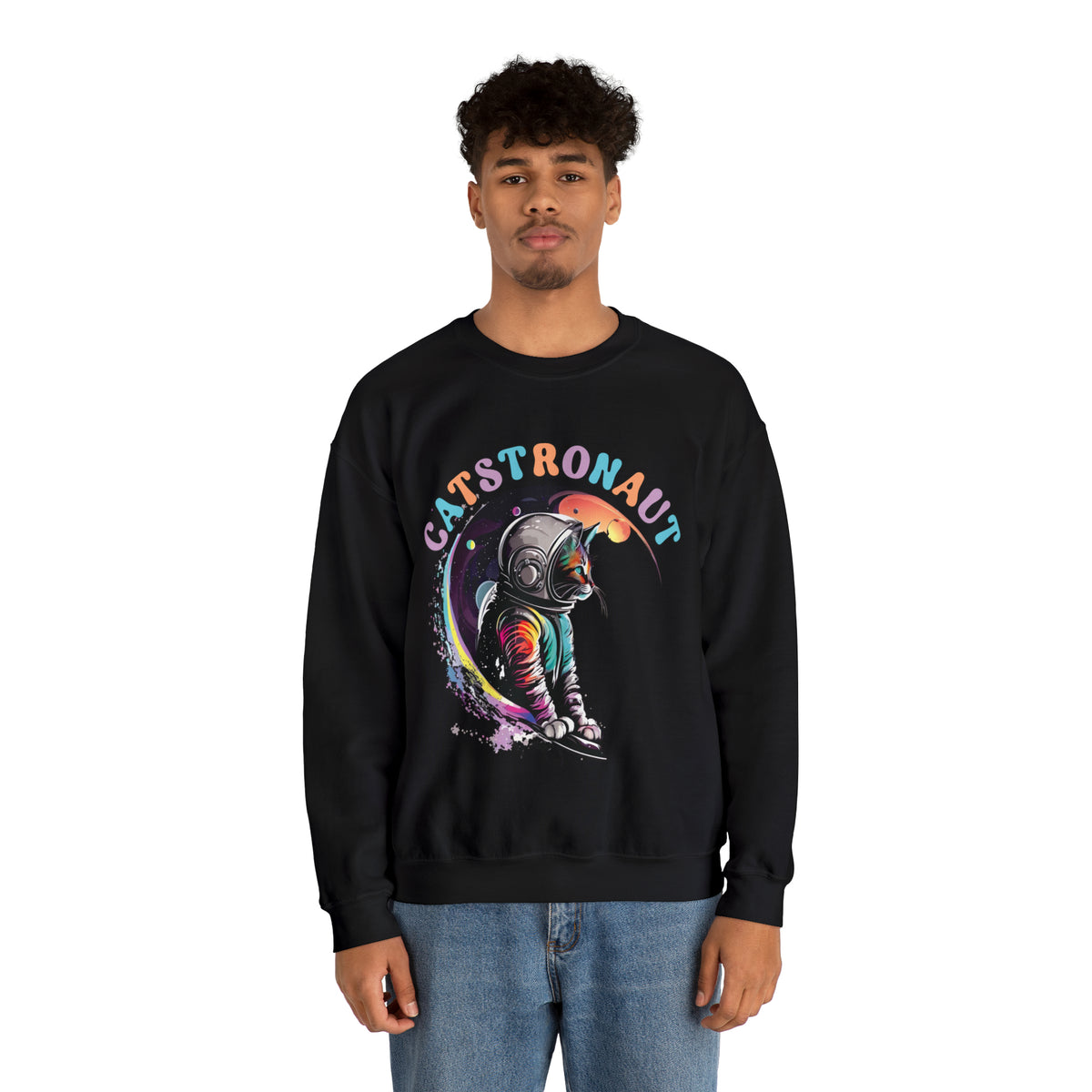 Catstronaut Funny Cat Shirt |Astronaut Shirt | Cat In Space Shirt | Cat Lover Gift | Nerd Gift | Unisex Crewneck Sweatshirt | Unisex Crewneck Sweatshirt