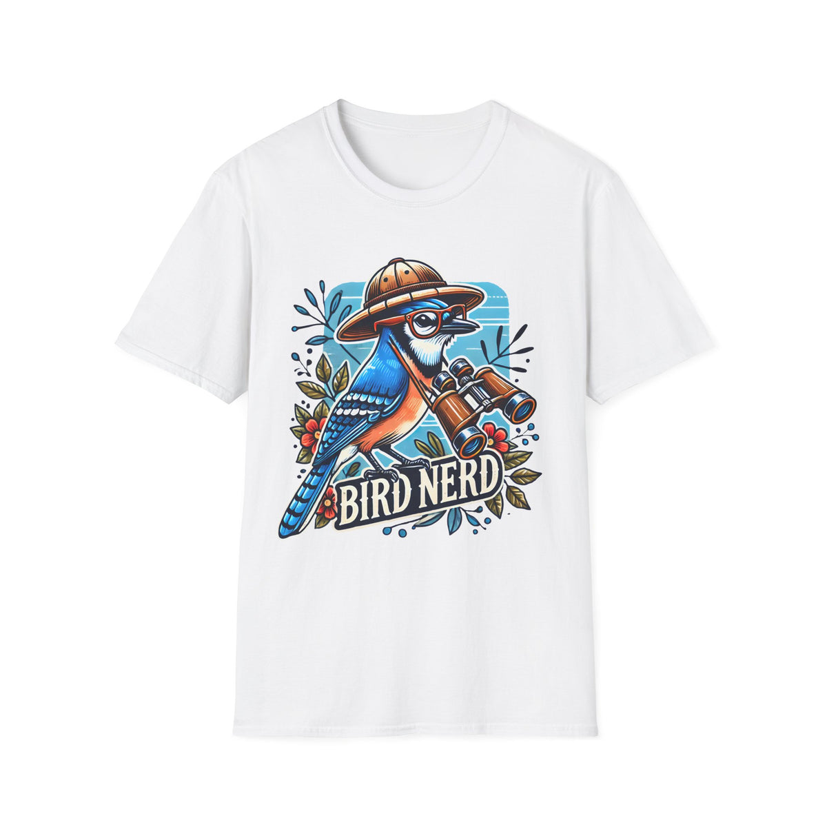 Funny Bird Nerd Blue Jay Shirt | Bird Watcher Shirt | Bird Watching Gift | Ornithology Shirt |  Unisex Soft Style T-shirt