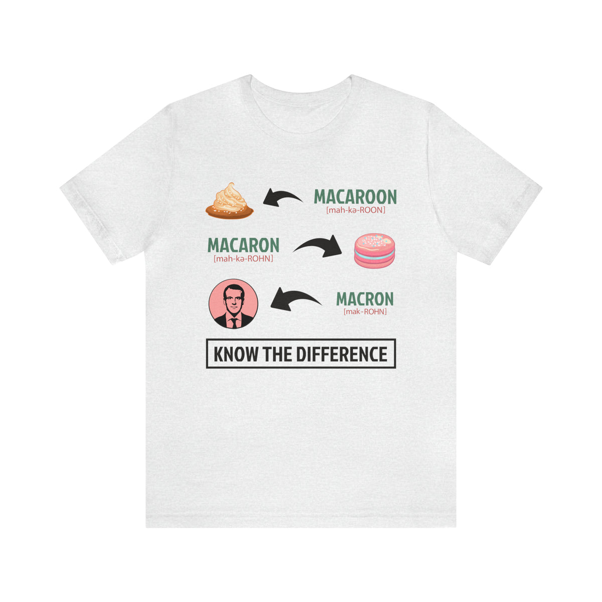 Macaron Macaroon Macron Funny Shirt | Cookie Baking Gift | Unisex Jersey T-shirt