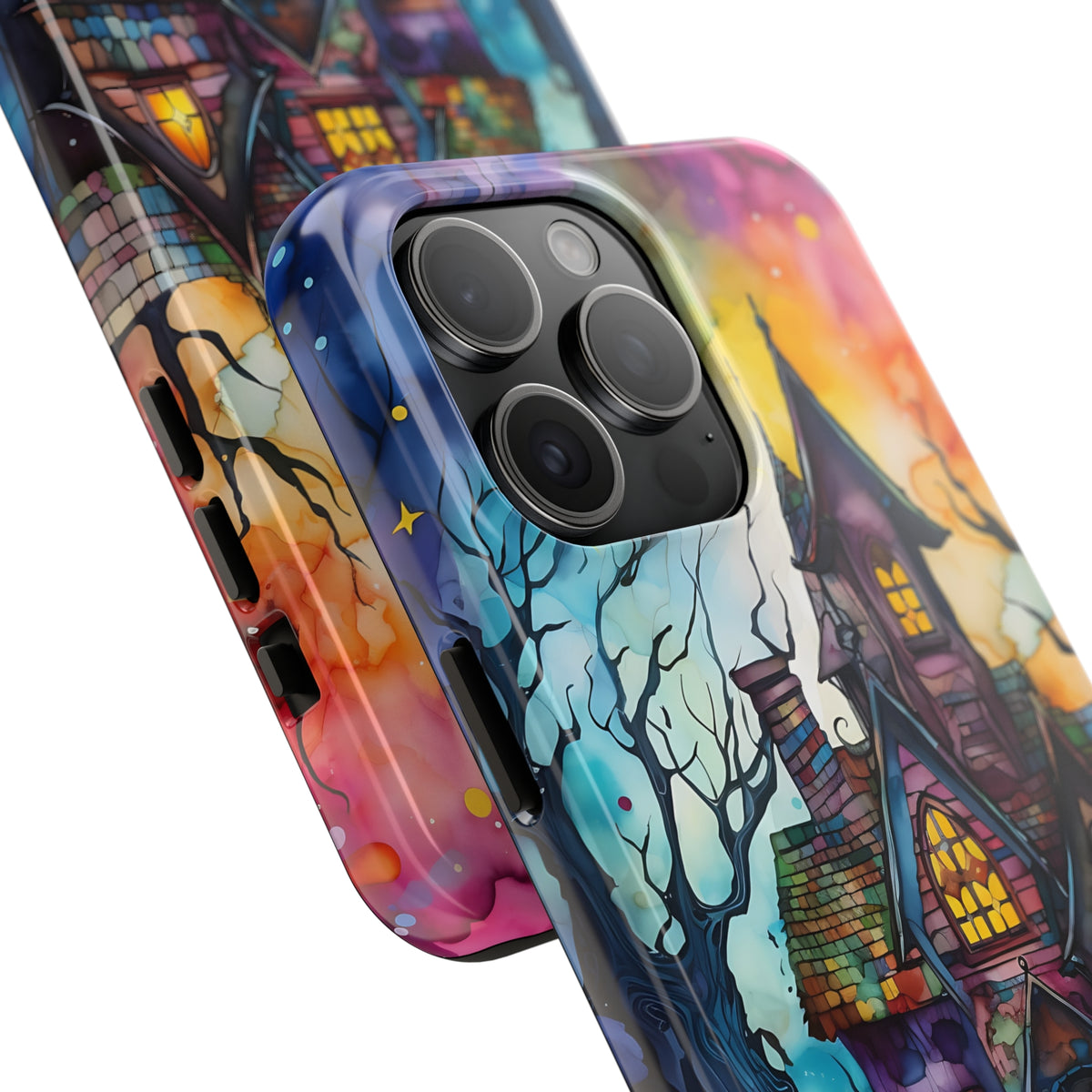 Haunted House Spooky Phone Case | iPhone 15 14 13 12 11 Phone Case | Halloween Phone Case | Tough Impact-resistant Phone Case