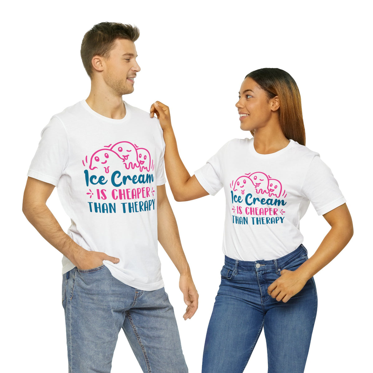 Ice Cream Therapy Funny Psychology Shirt | Psychologist Gift | Unisex Jersey T-shirt